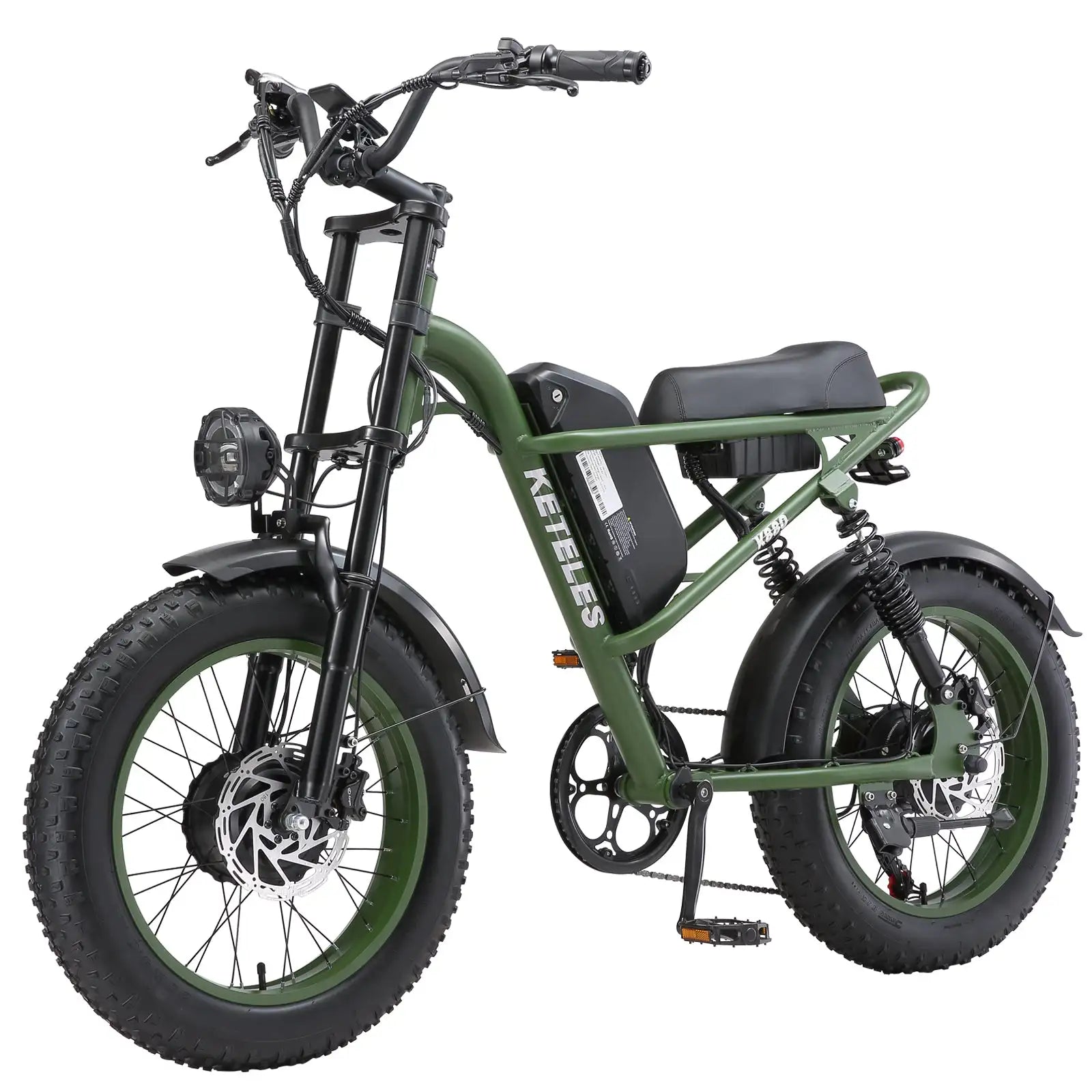 K880 Adult Electric Motorcycle 2000W Motor 20'' Fat Tire Electric Bike 23AH/17.5AH Battery 7-Speed Top Speed 30Mph New